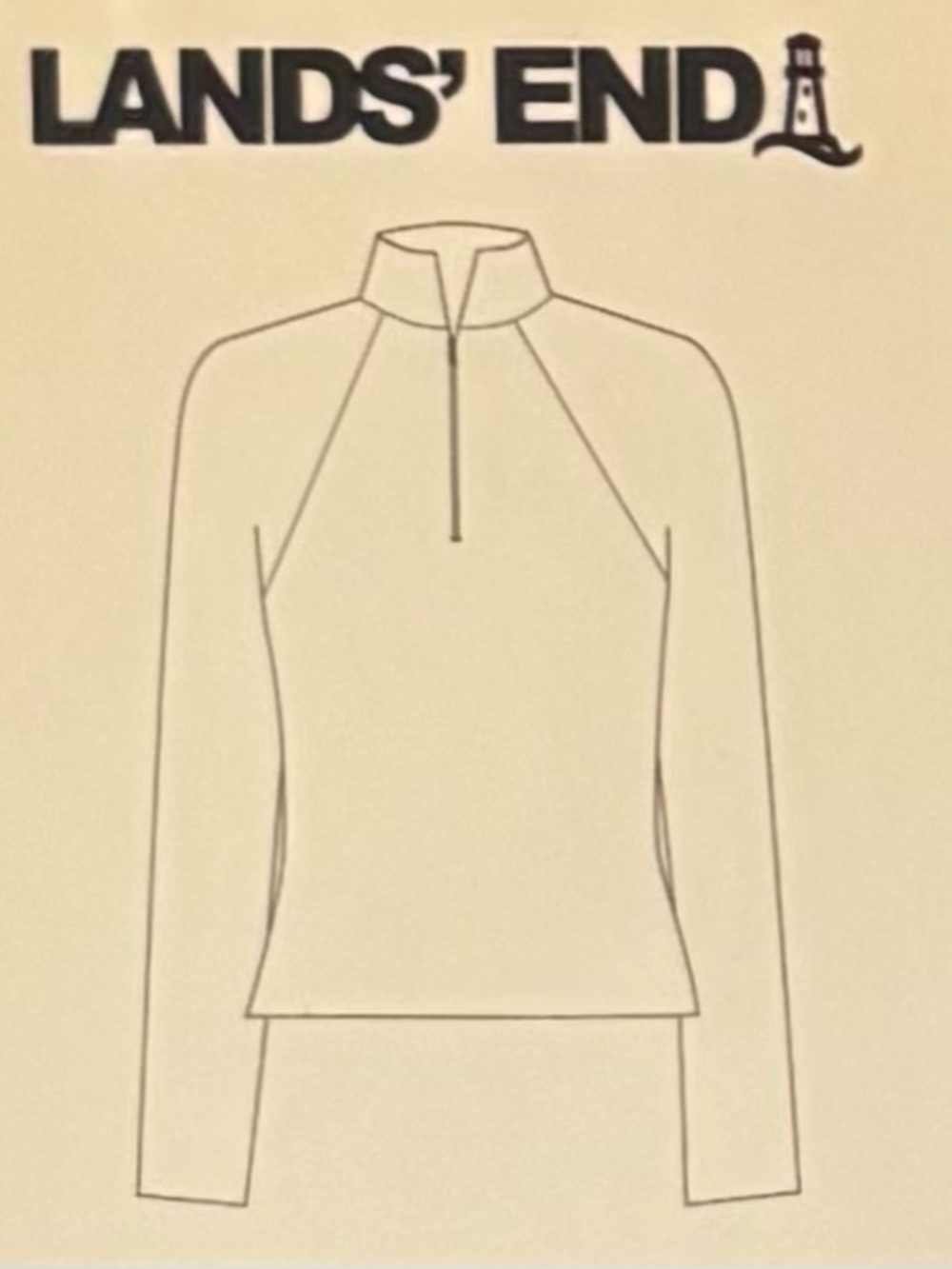 Lands' End Women's Quarter Zip Rashguard 4 Way Stretch/UPF 50/Moisture Wicking - Picture 3 of 10